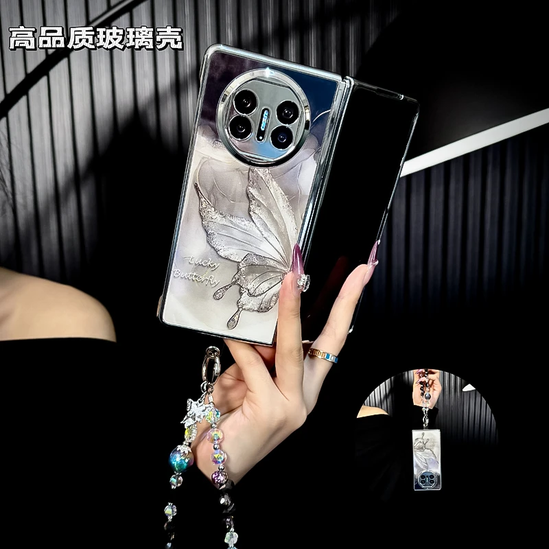 适用华为matex5手机壳新款matex6典藏版mateX7套x3电镀玻璃壳女款