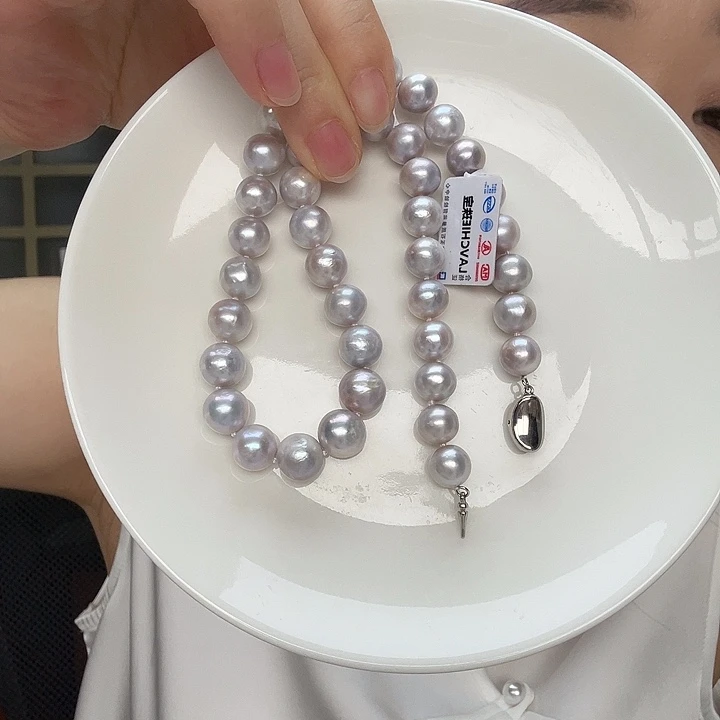 颈饰银S925镶嵌淡水珍珠
