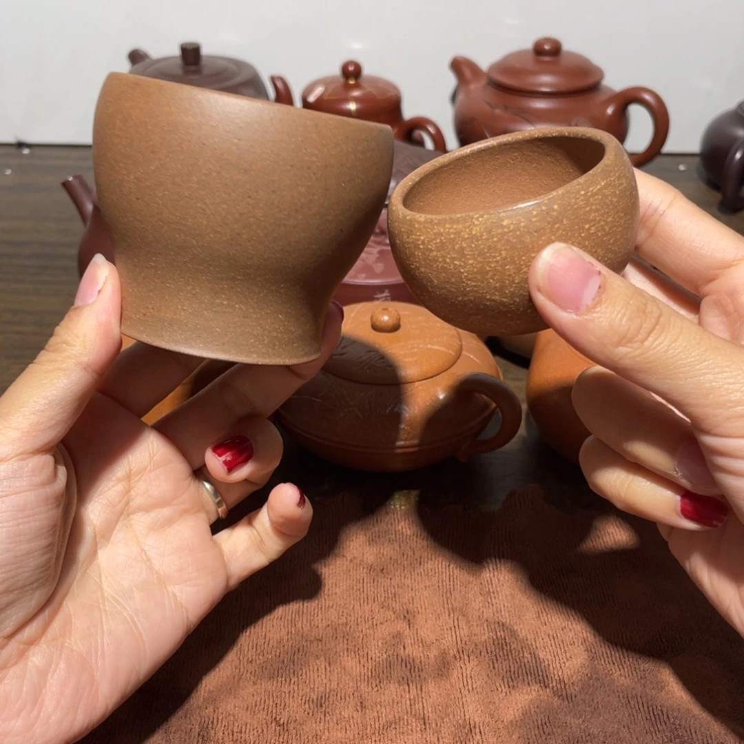 茶壶紫砂主人杯两个