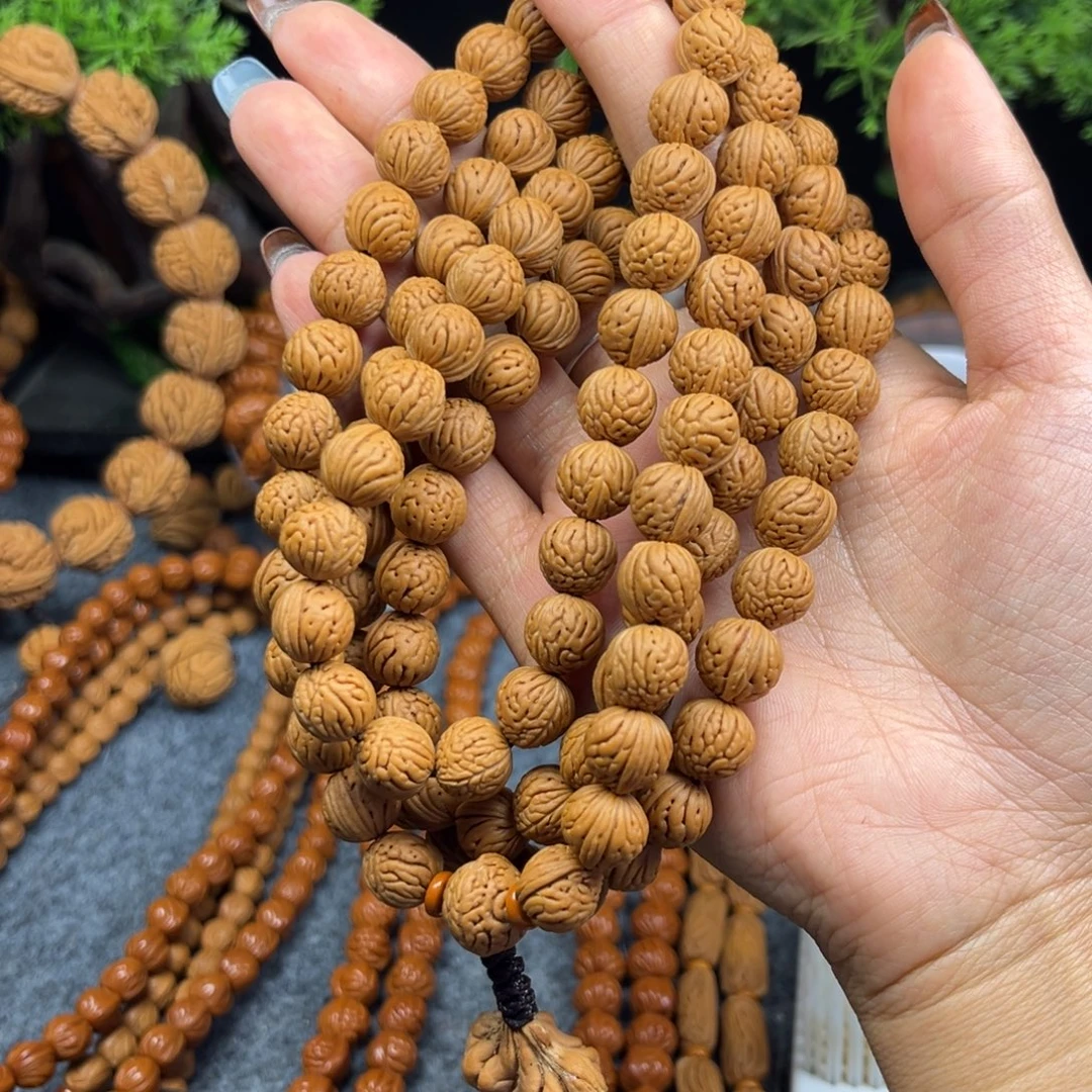 手串桃核桃核脖挂野生小脑纹