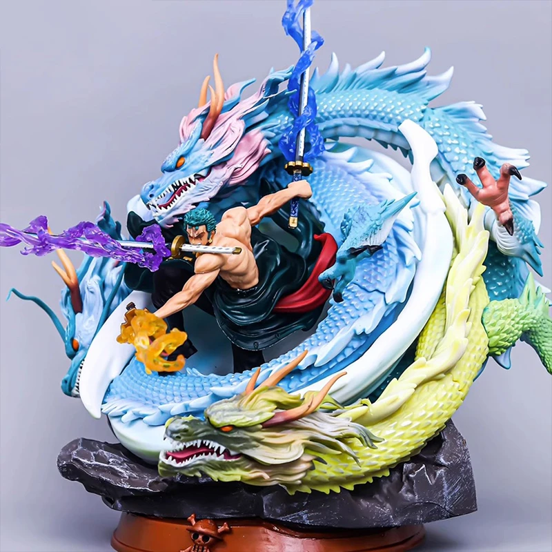 海贼王 和之国三龙索隆 三刀流 大型动漫手办摆件