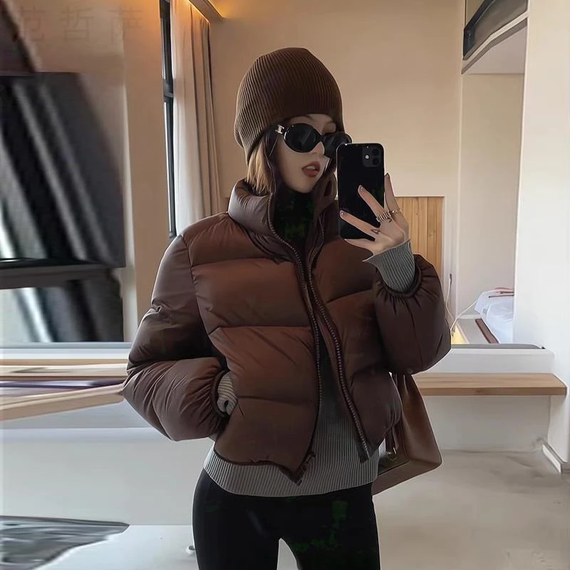 2025新款肯豆风棉服女短款宽松加厚棉袄小个子面包服棉衣外套