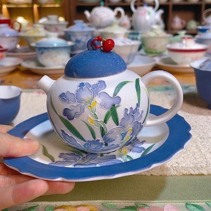 【闪购商品】西***冰紫鸢壶➕壶承