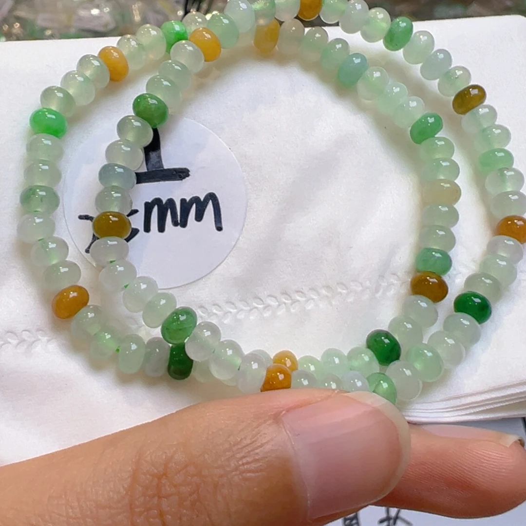 翡翠未镶嵌手链多样性发一件