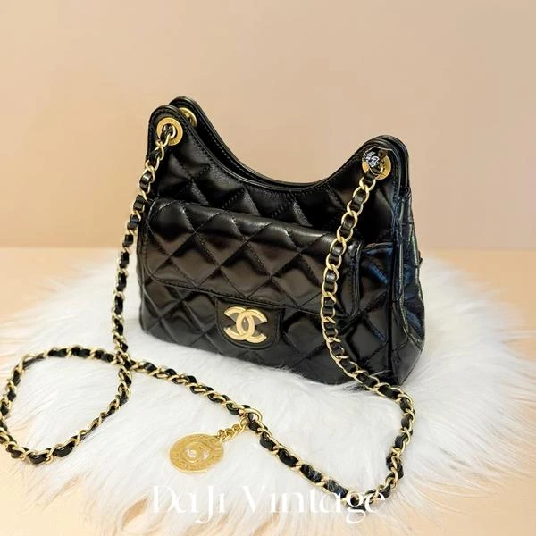 大吉中古/Chanel香奈儿黑金天猫精灵小号斜挎包