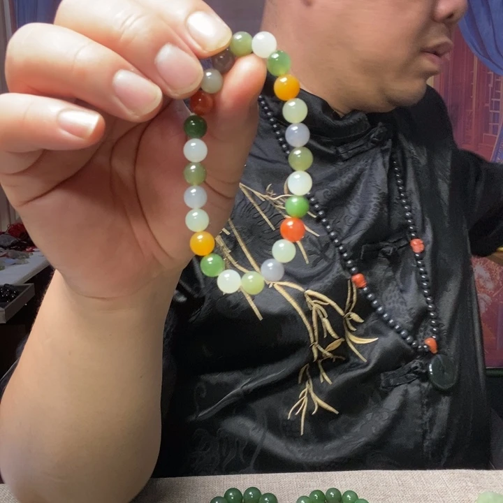 未镶嵌手链和田玉多宝手串