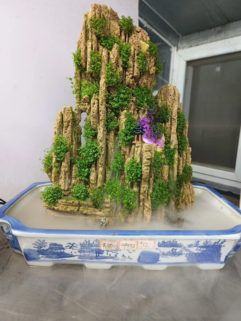 高49，长50，吸水石绿植盆景