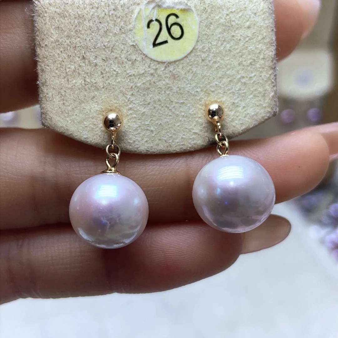 淡水珍珠耳饰银S925镶嵌