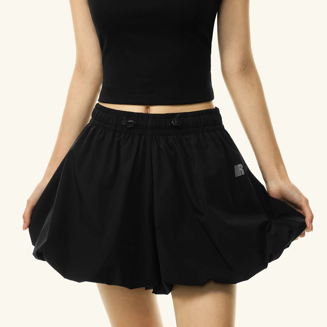 FDR官方店 R字运动花苞速干短裤女夏季潮牌辣妹百搭半身裙裤子