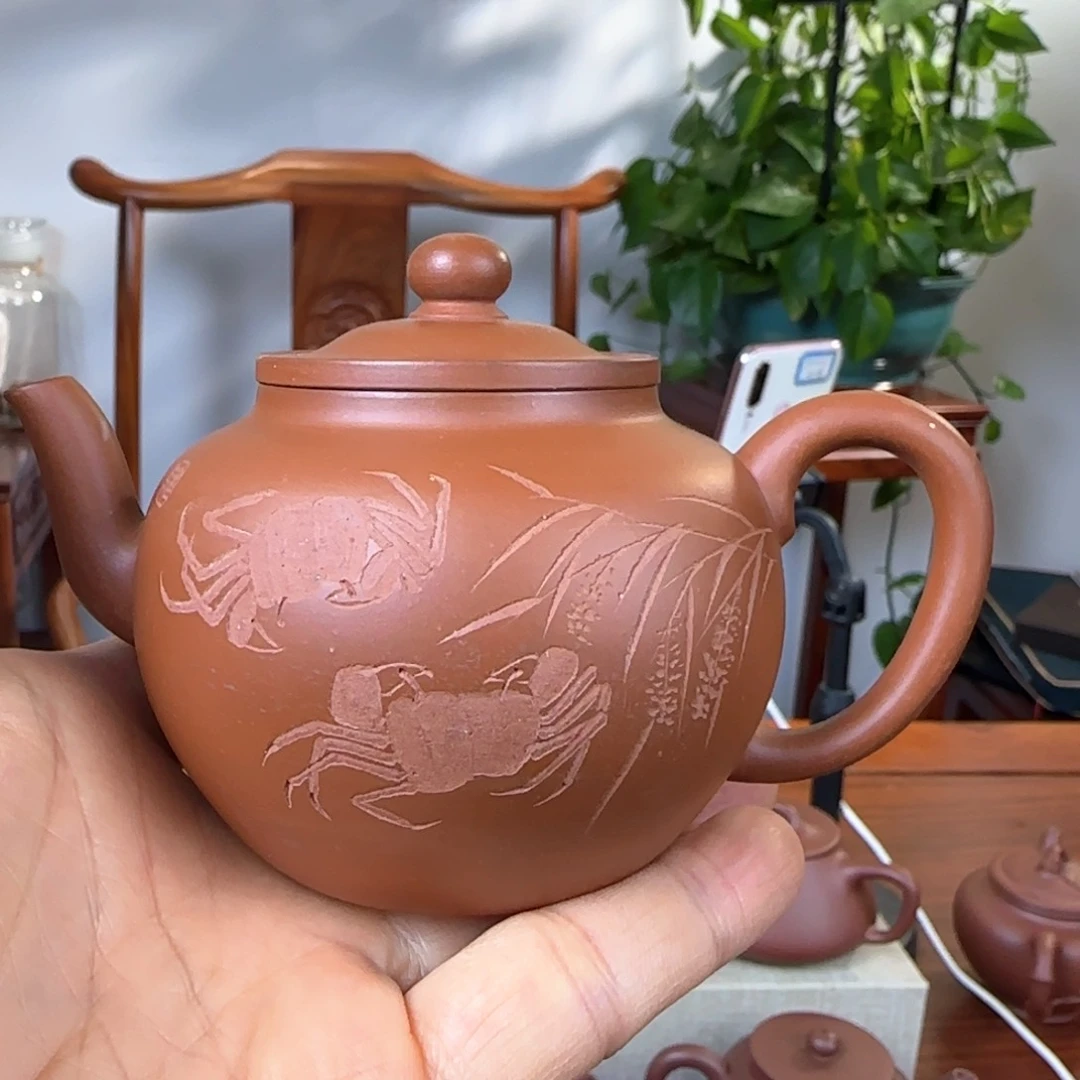 紫砂茶壶朱泥富甲