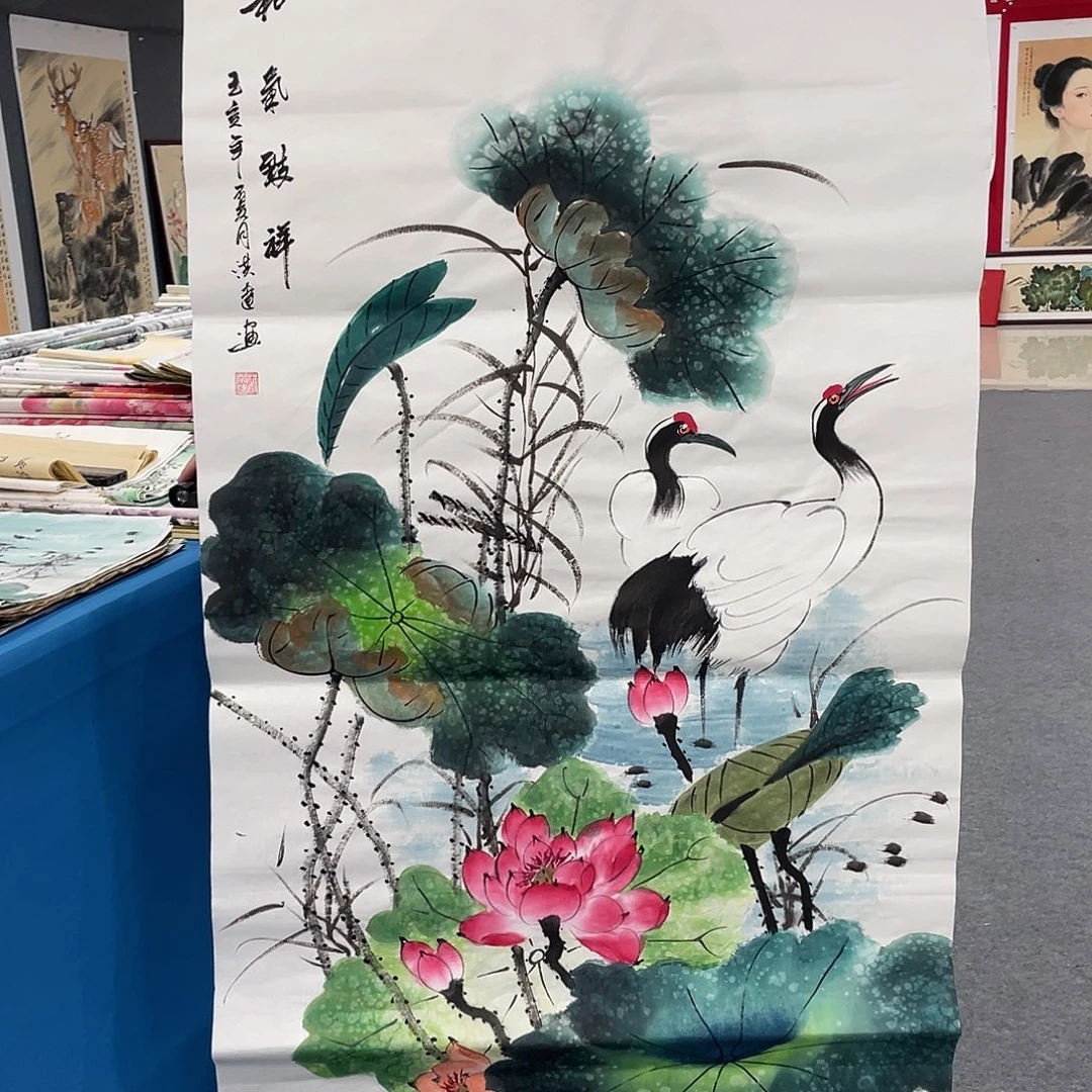 国画今天早上国画作品展