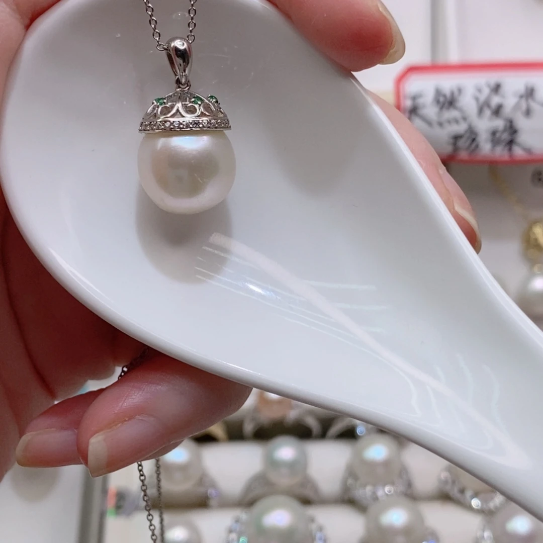 套链银S925镶嵌淡水珍珠12+A
