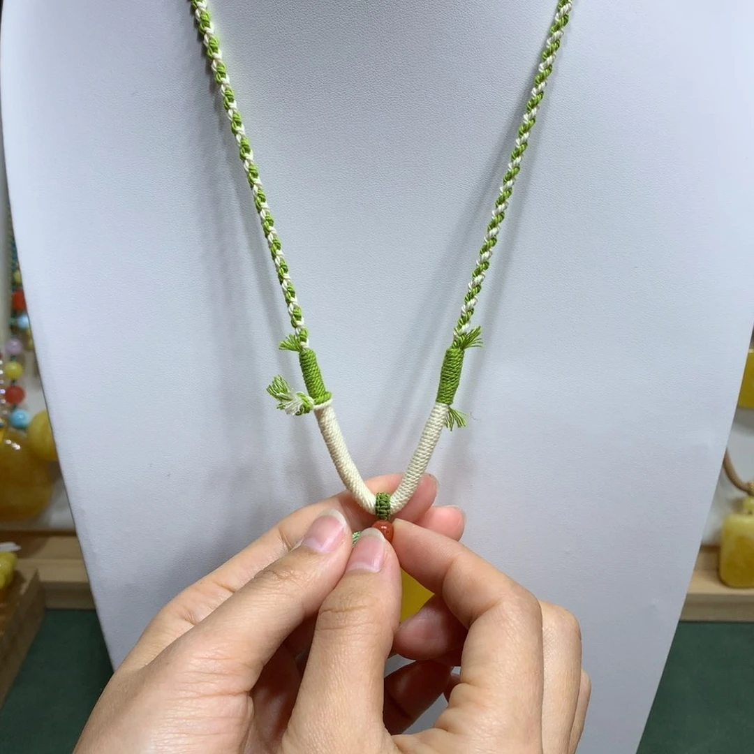 玛瑙/玉髓颈饰未镶嵌手工绳