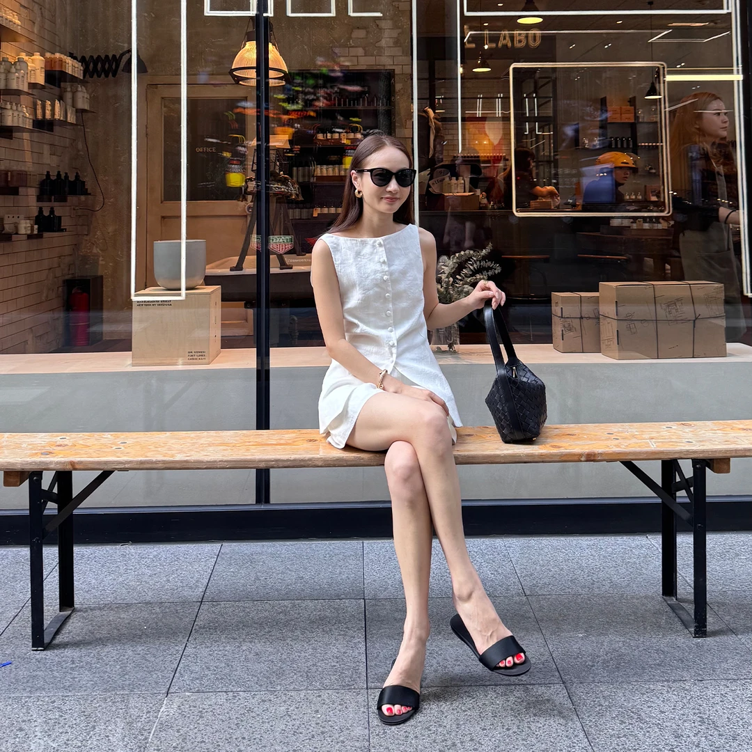 KEEP KAPU靠谱【气质oni】琎口100亚麻气质通勤套装KP250860