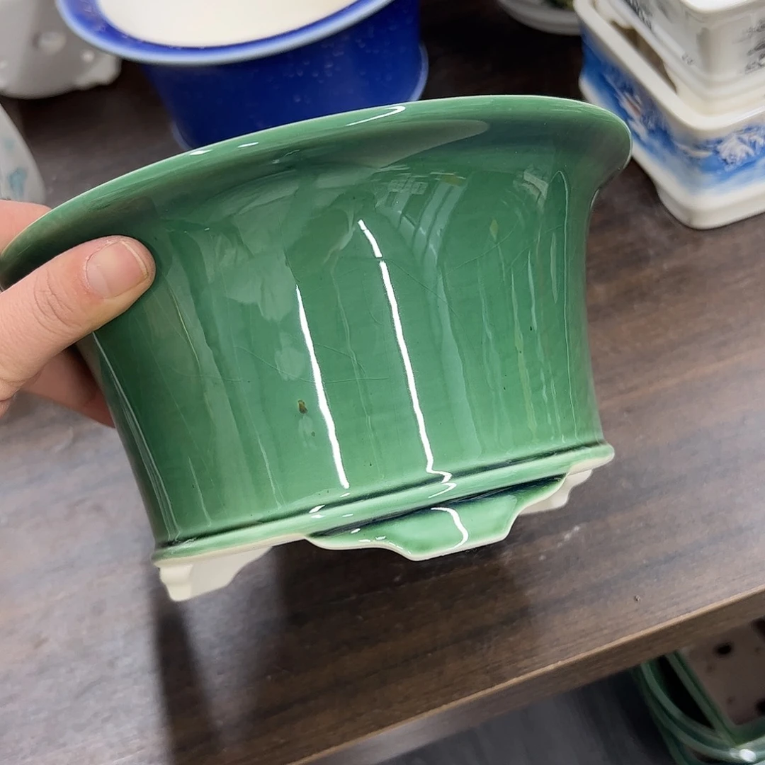 紫砂花盆九***手874号瑕疵20/10cm