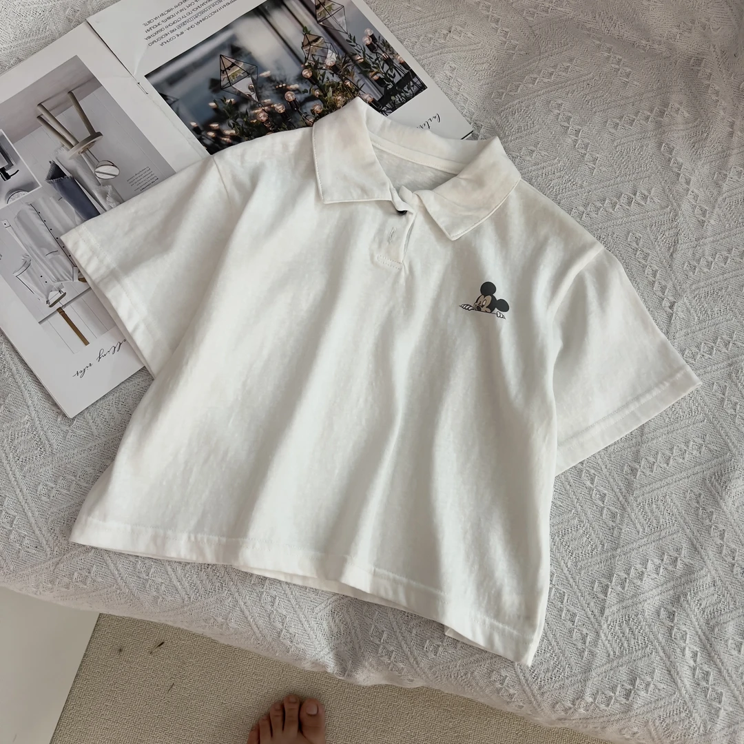 2025年夏季新款儿童短袖休闲百搭宽松时尚洋气80290米奇polo衫