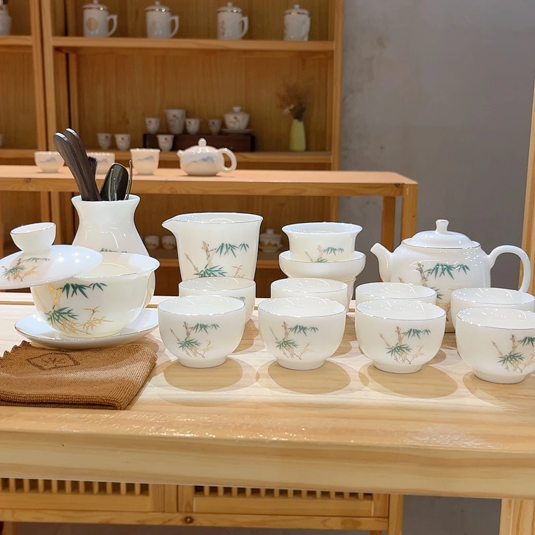 【御瓷斋】羊脂玉瓷茶具套装