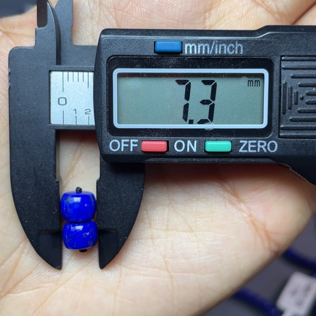 未镶嵌青金石7×5mm直切对珠配饰