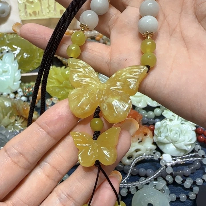 未镶嵌蛇纹石玉木梳