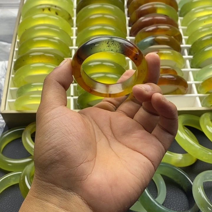 合金蛇纹石玉手镯50.3