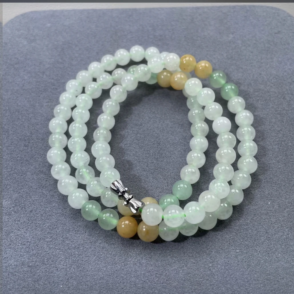 天然冰晴水三彩妈妈链卡6.5种水好品质够冰润