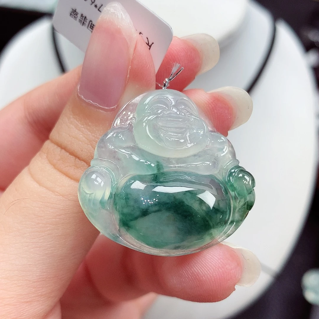 翡翠未镶嵌颈饰翡翠37，28.6/30.7/6