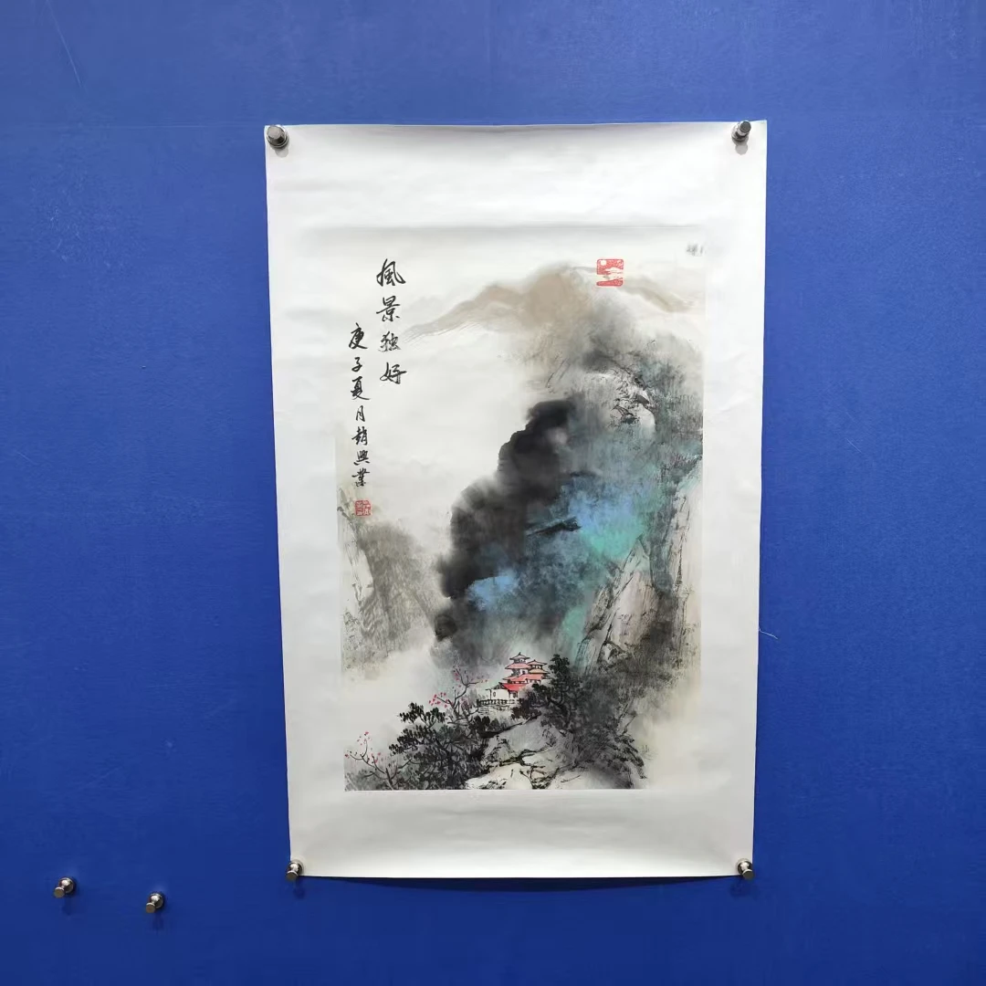 赵兴业《风景独好》四尺三开 托裱  68*45cm -天美