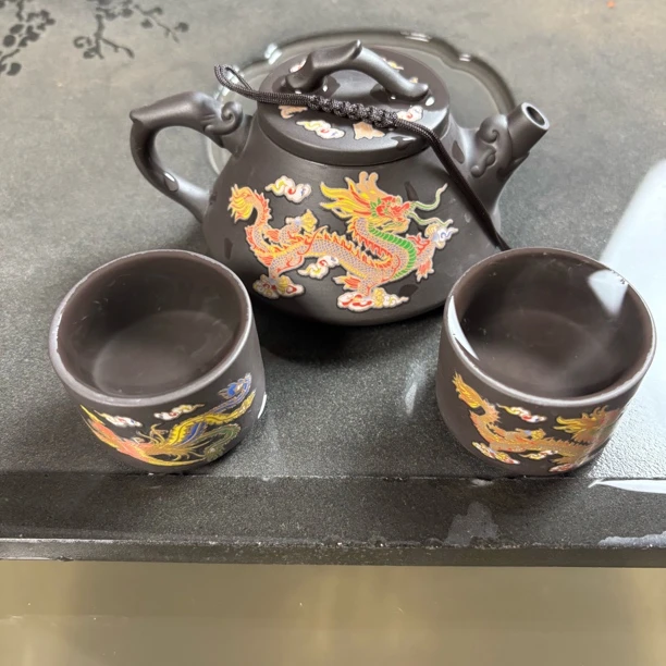 石瓢龙凤变色凤鸣壶240毫升左右一壶两杯