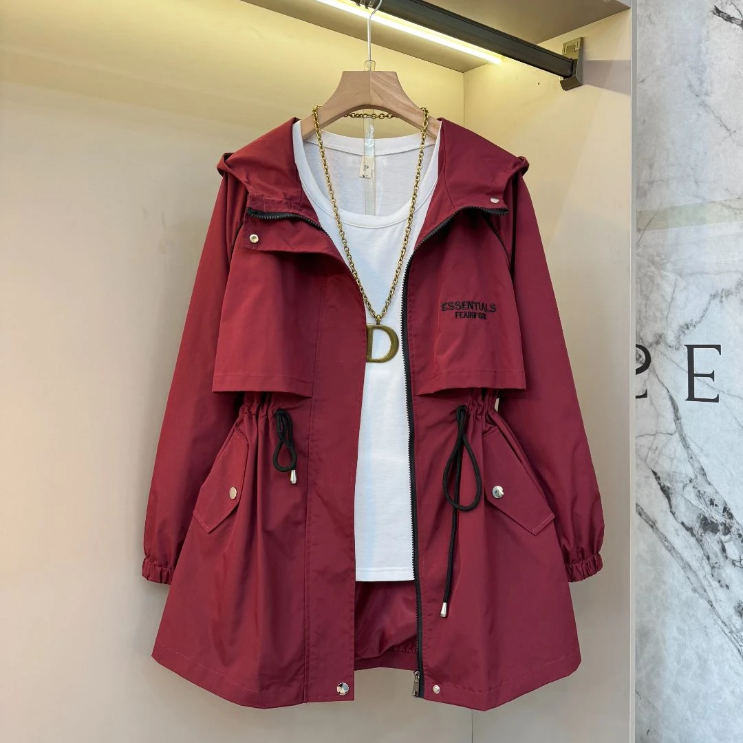 2025秋季新款多色工装收腰连帽时尚宽松显瘦冲锋衣不含内搭370