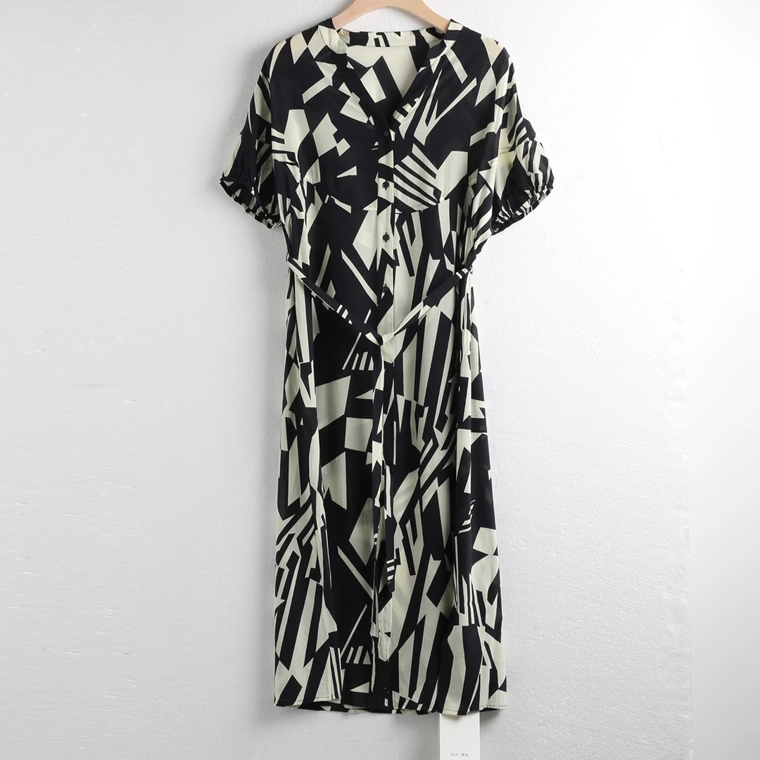 新款桑蚕丝连衣裙 WYC-AL8158