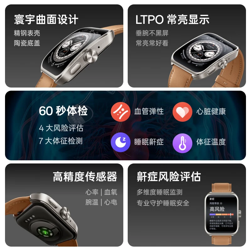 【全国可补】OPPO Watch 4 Pro 全智能手表 运动健康eSIM高尔夫软件