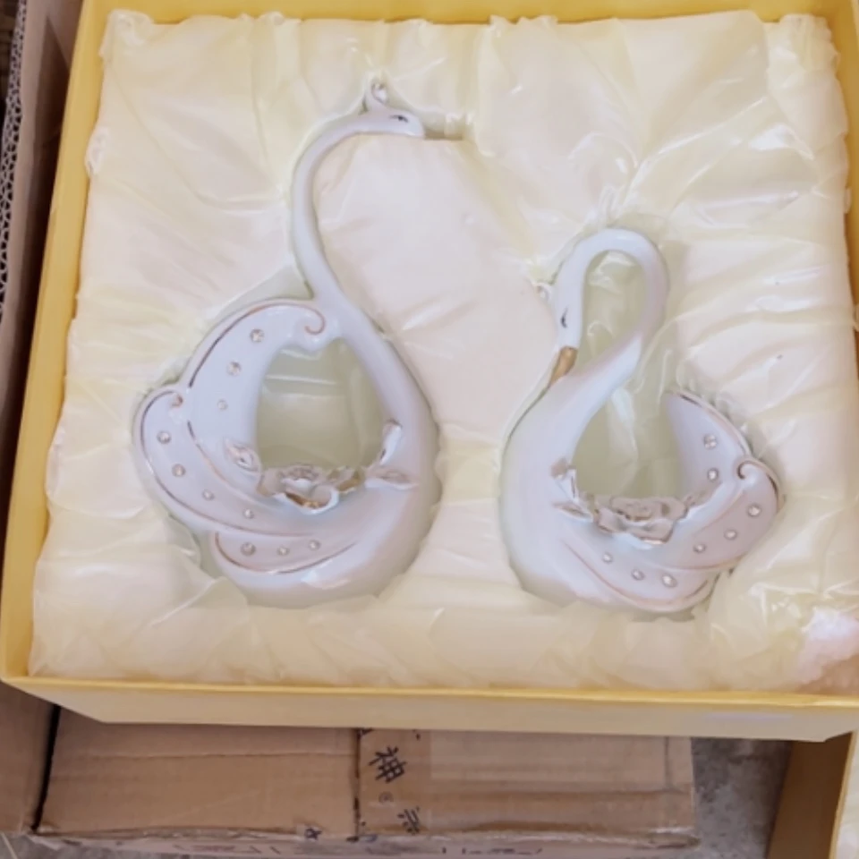 【闪购商品】紫砂茶盘真*旧天鹅1对