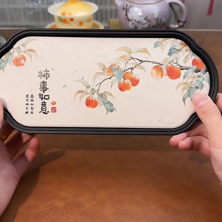 颜瓷闪购商品链接事事如意茶盘