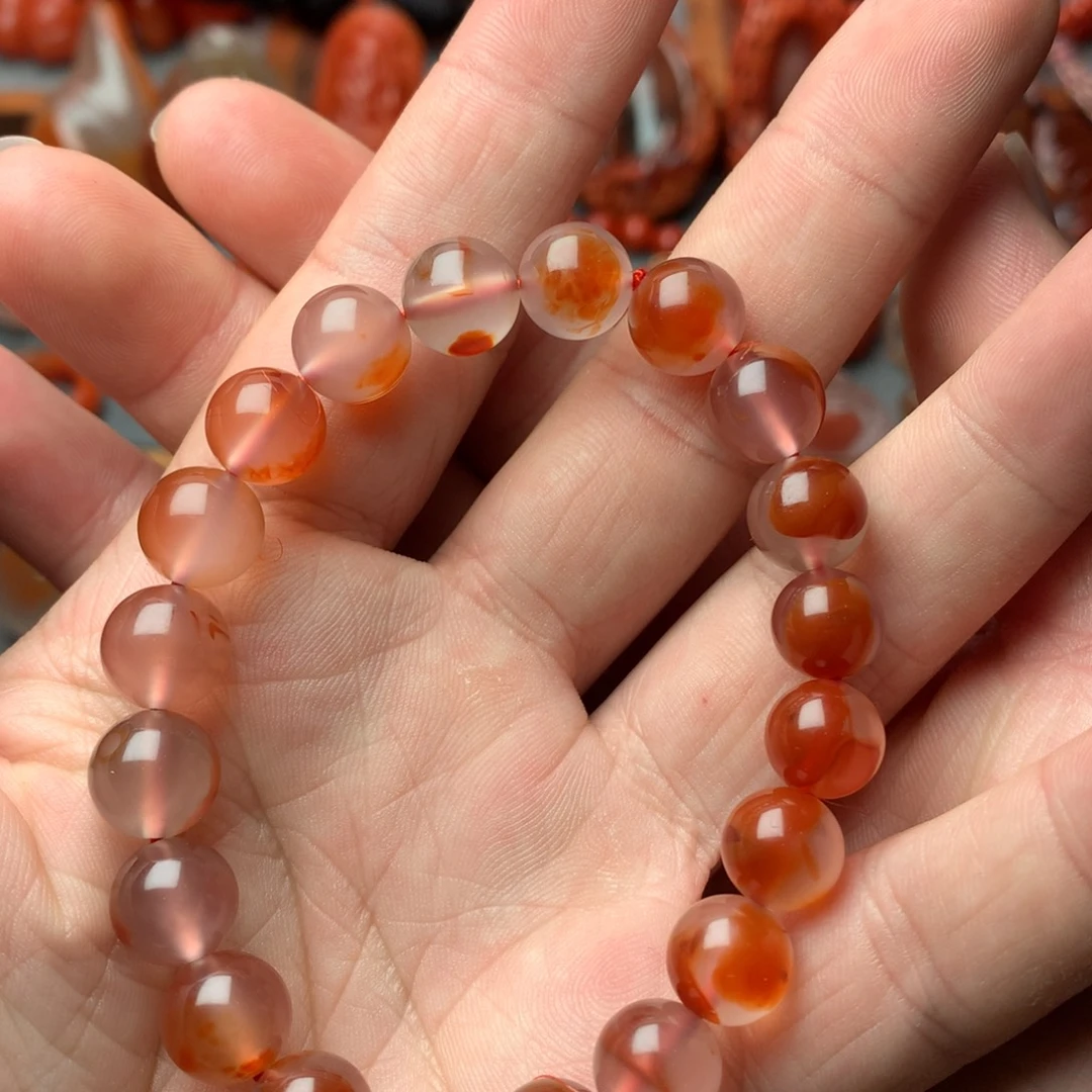 南红玛瑙未镶嵌1冰飘干掌单圈