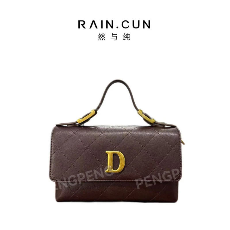 RAIN.CUN SD-5708-1-复古咖 轻奢女士时尚潮流时尚斜跨包