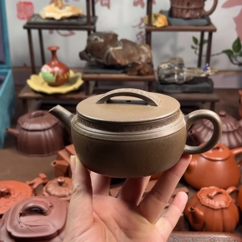 紫泥茶壶好***地原矿青段160毫升