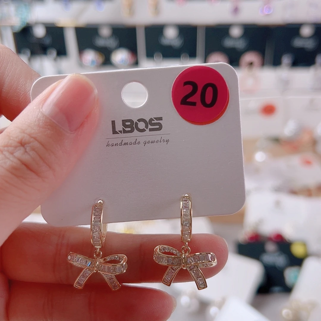 锆石纯铜合金耳环