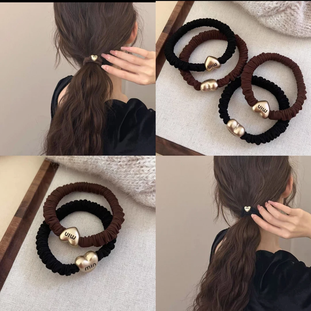 韩版min爱心小肠发圈女高弹力头绳扎头发网红高马尾成人皮筋发绳