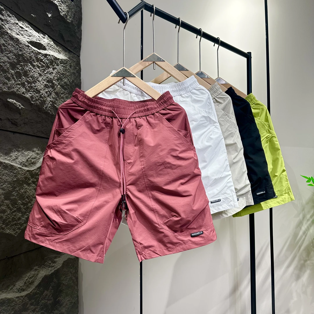 夏季韩版潮流时尚多口袋设计师款百搭纯色运动休闲男士短裤8312