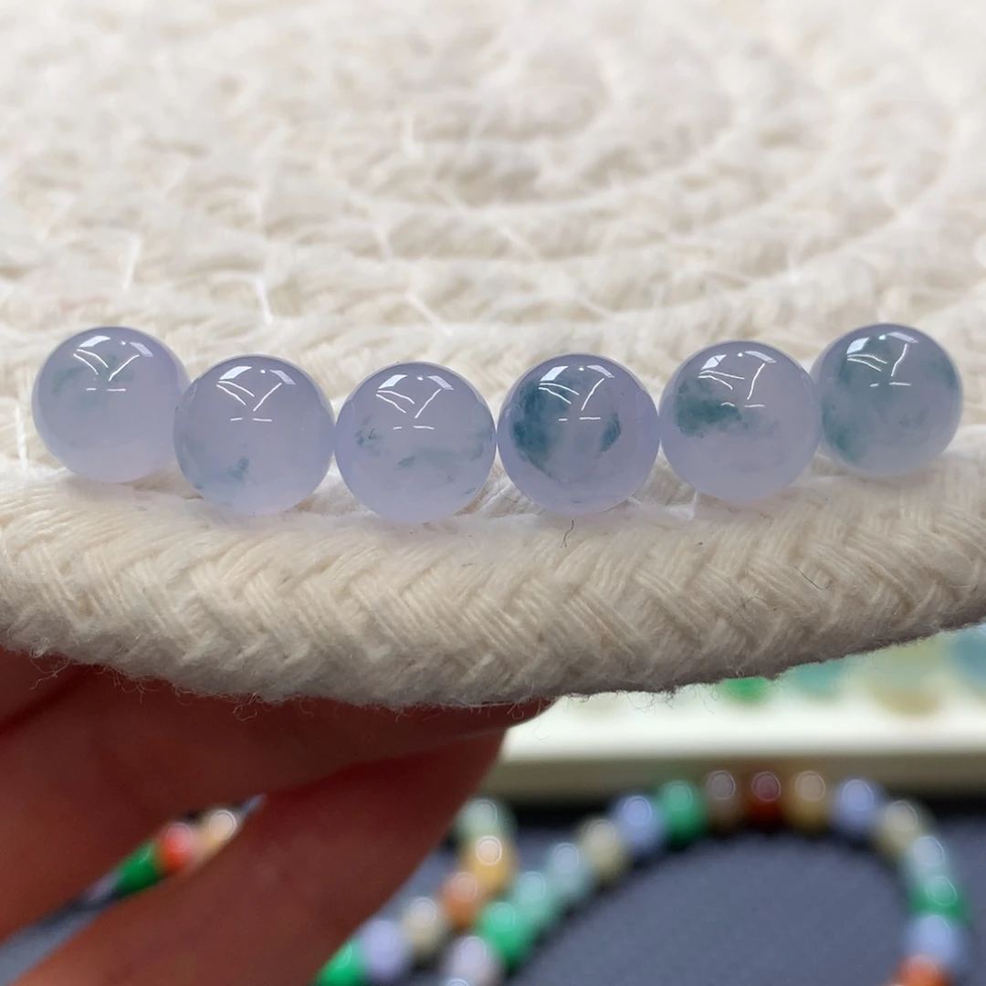 定制翡翠未镶嵌 毛货抛光定制 粉紫藤花 卡8 单颗价 发其一