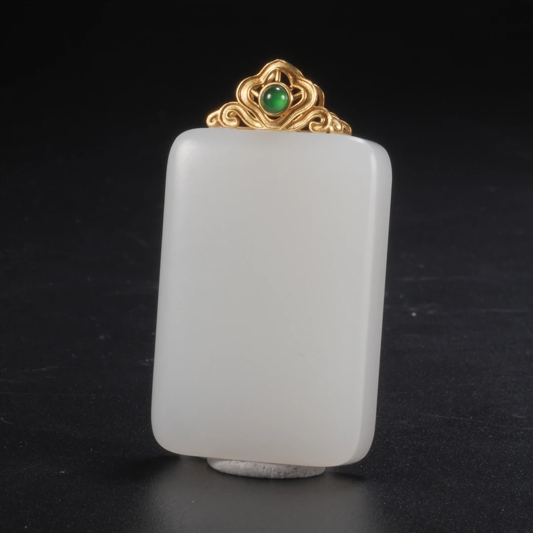 lot8 18K老坑和田玉平安牌