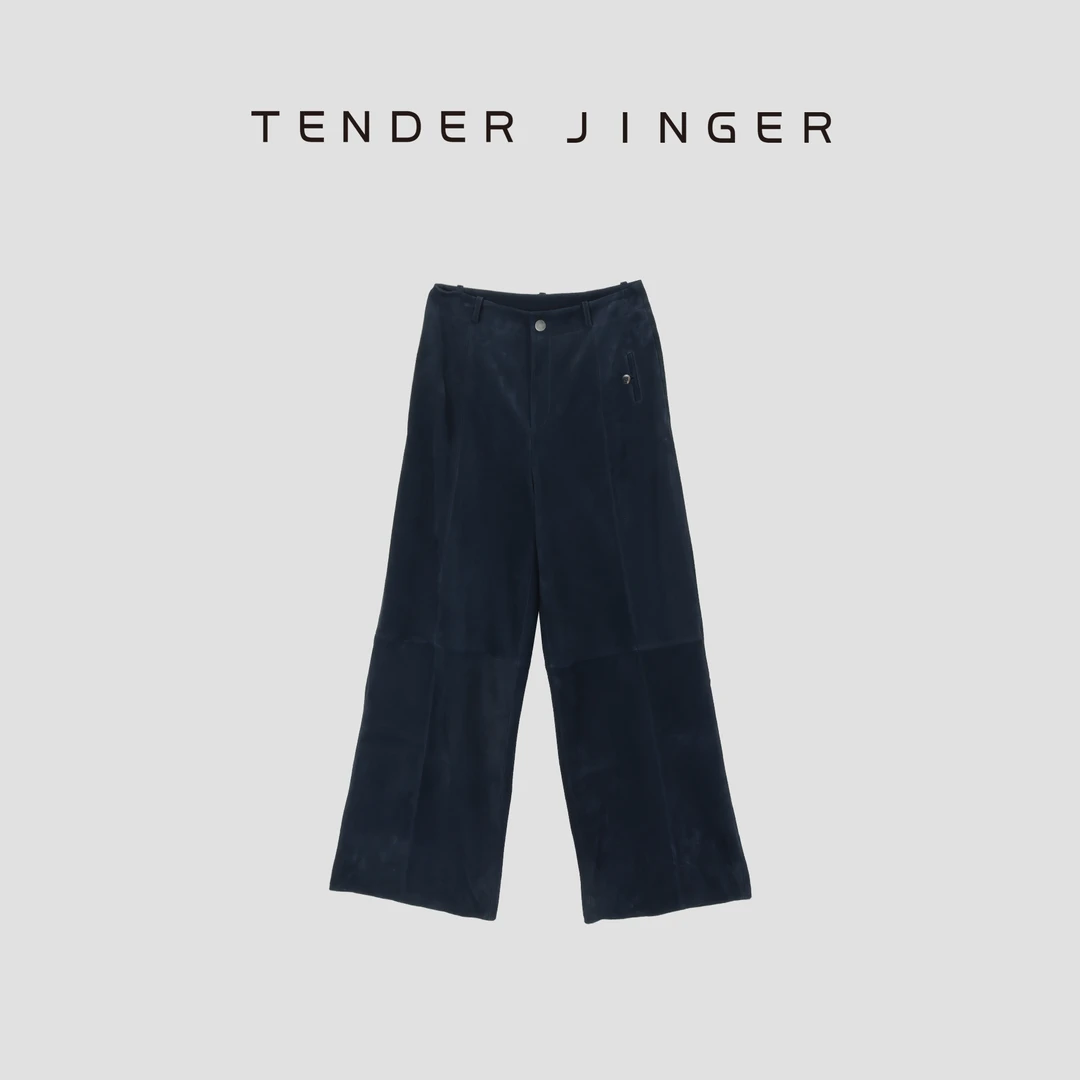 Tender Jinger｜线下专供 阔腿山羊皮裤T53KUF41053