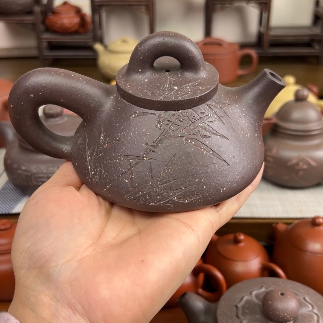 安***恙紫砂茶壶雪花泥霸王石瓢180cc