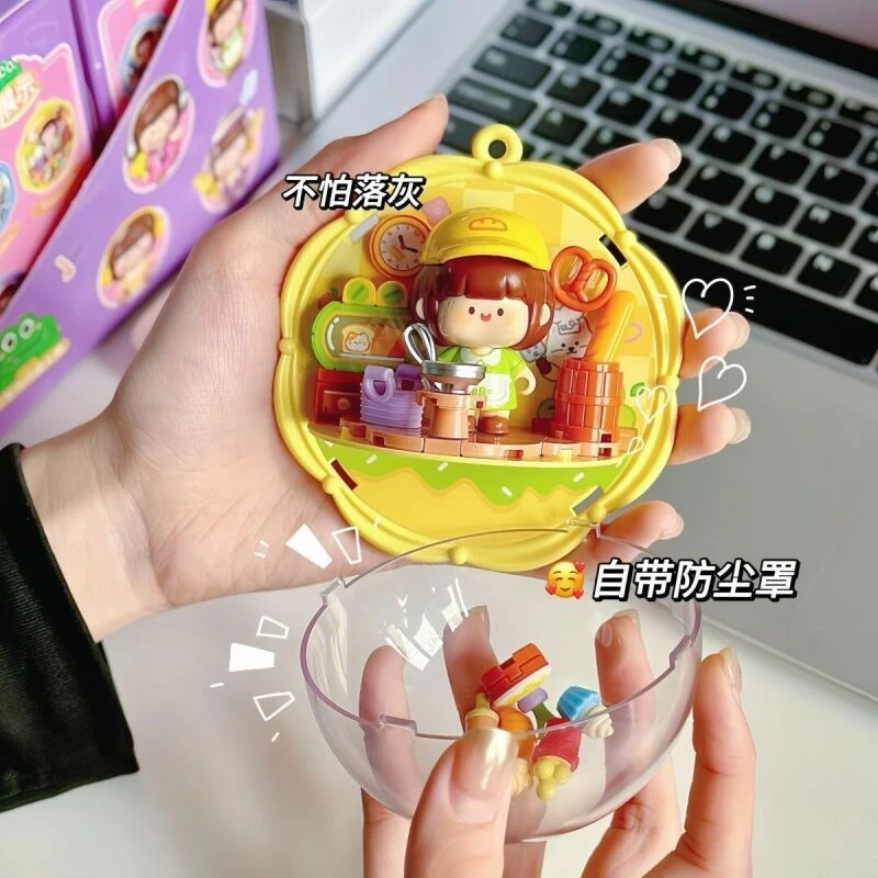 费米积木肉肉酱冰箱贴拼装磁吸玩具摆件益智拼搭摆件S44082