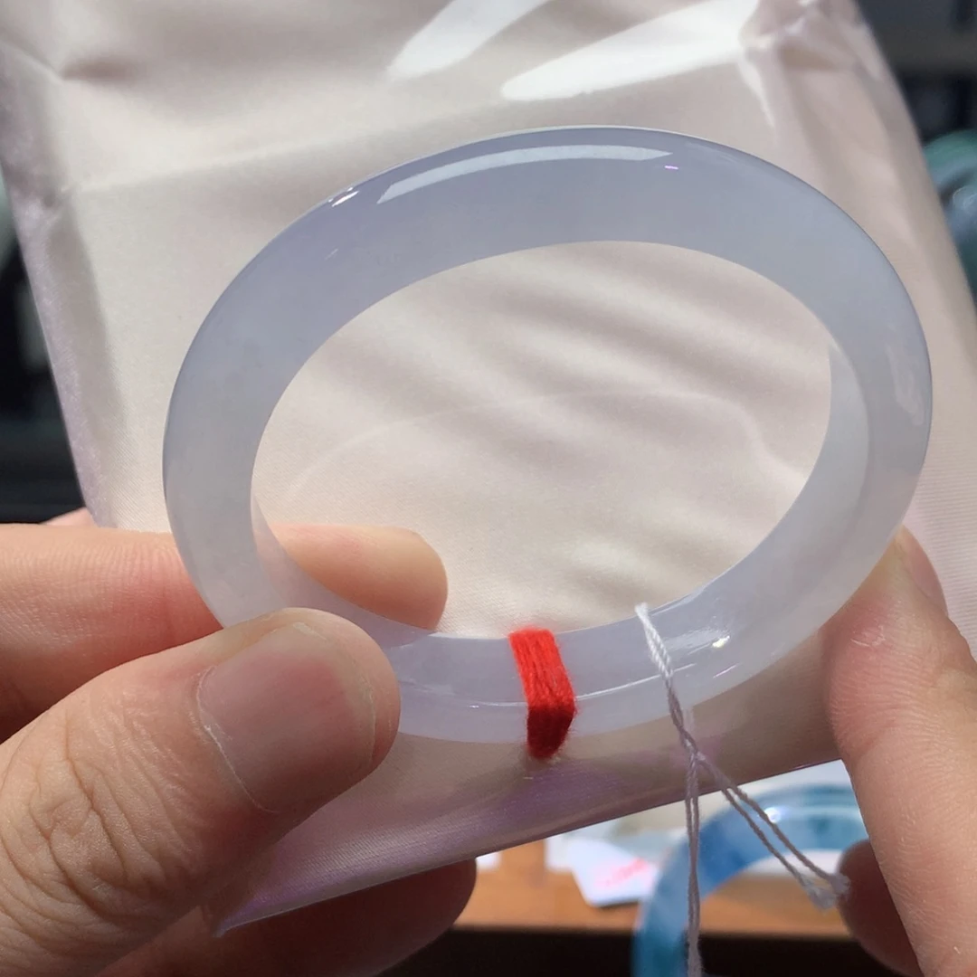 翡翠未镶嵌手镯冰紫贵妃