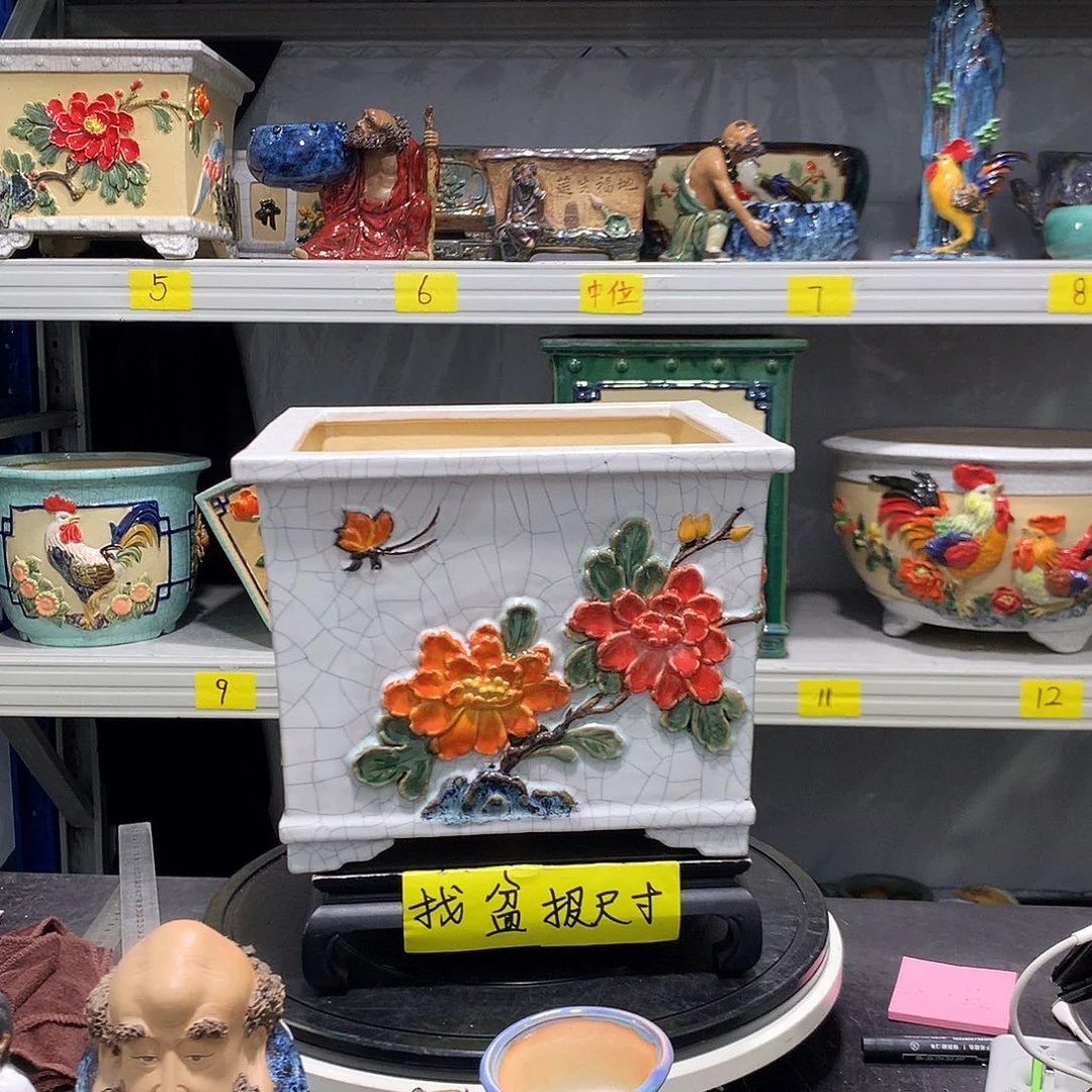 唐***品石湾盆 微瑕石湾盆石湾盆