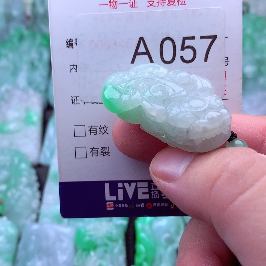 翡翠未镶嵌吊坠(不含链)