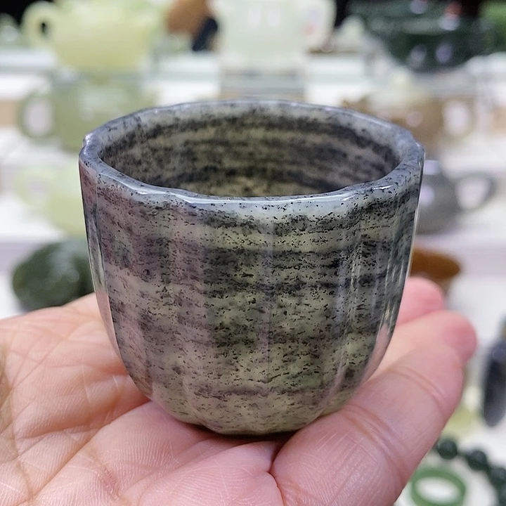 未镶嵌和田玉挂件茶杯60m l