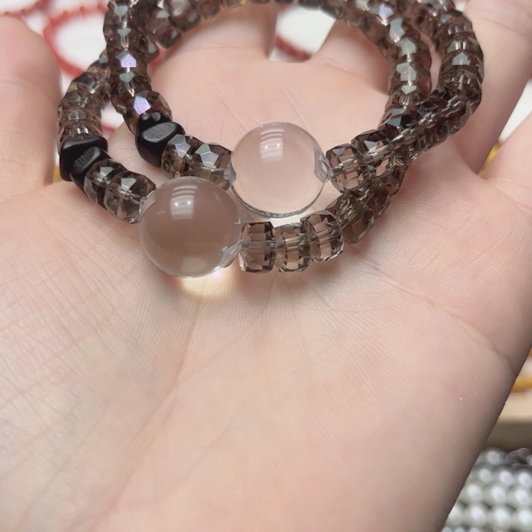 未镶嵌手链水晶茶水晶盘珠手链