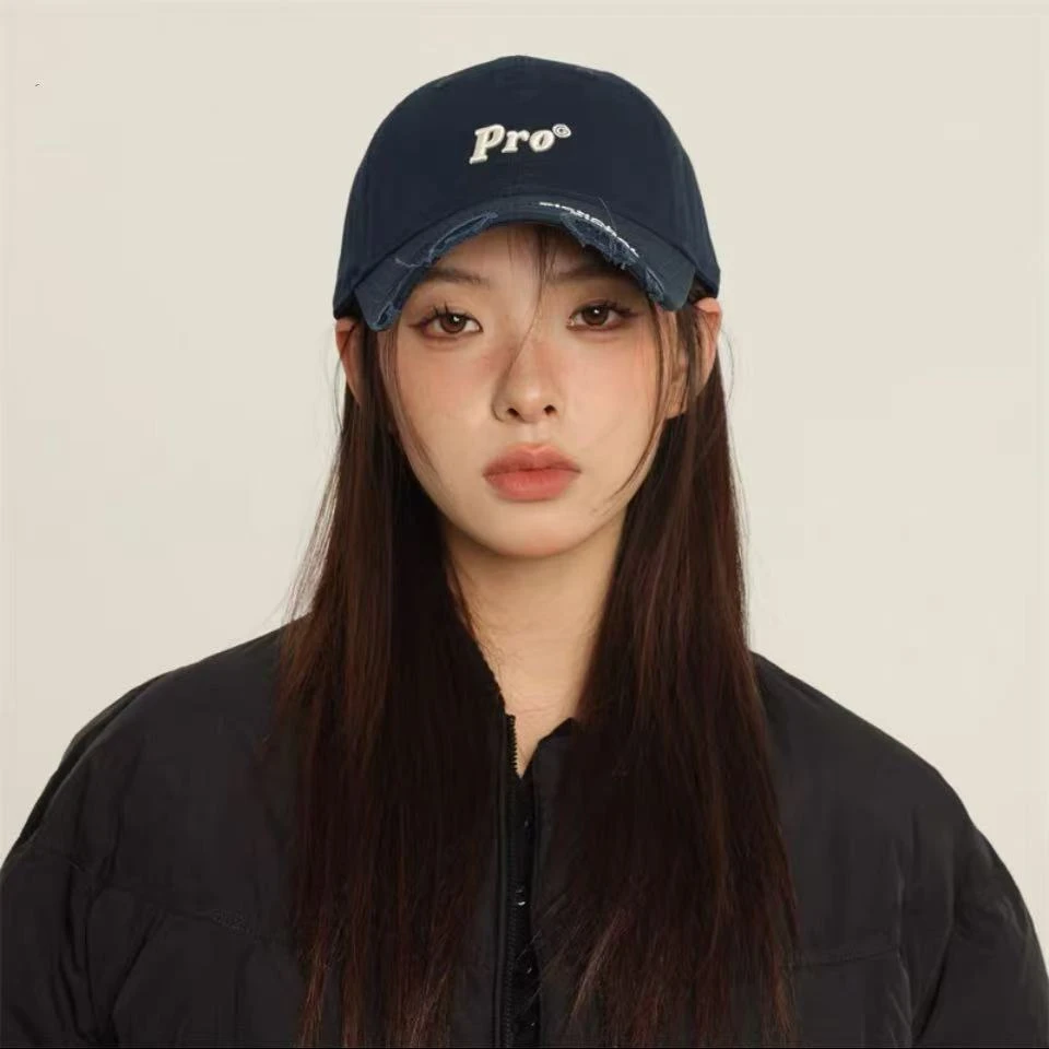 Pro磨边做旧破洞棒球帽